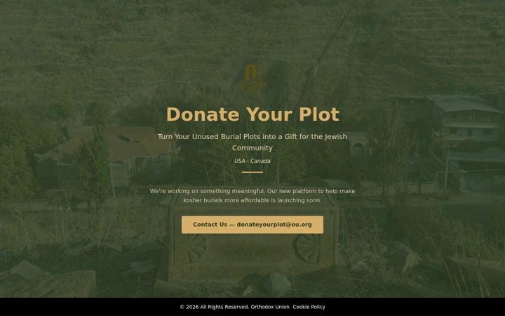 Screenshot of donateyourplot.org
