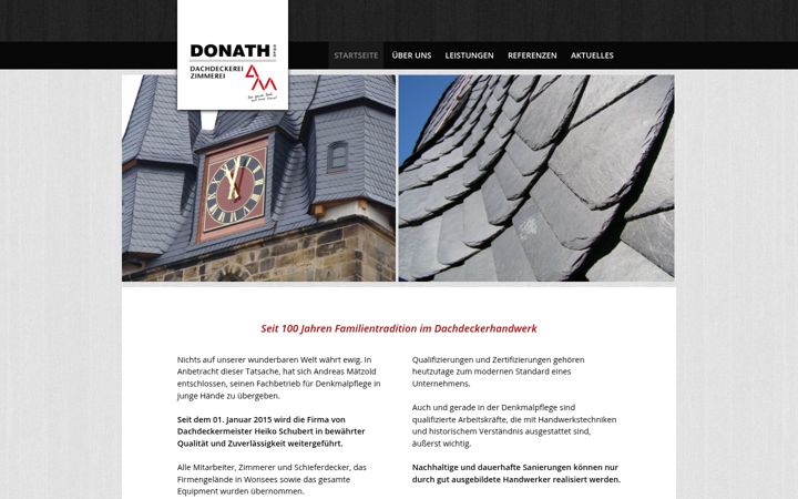 Screenshot του donath-dach.de