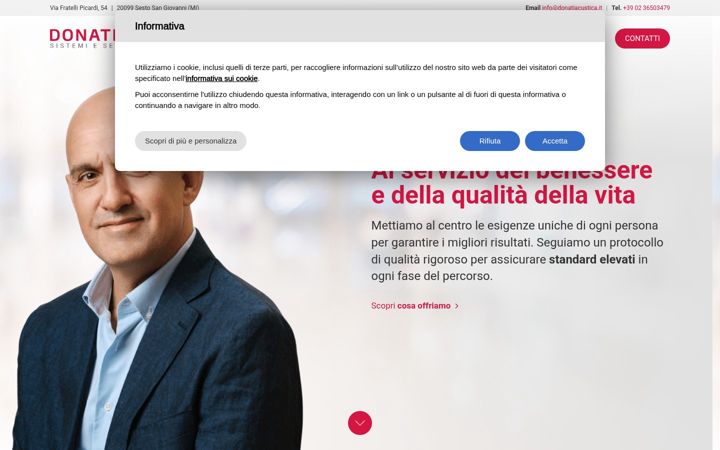 Snímek obrazovky donatiacustica.it