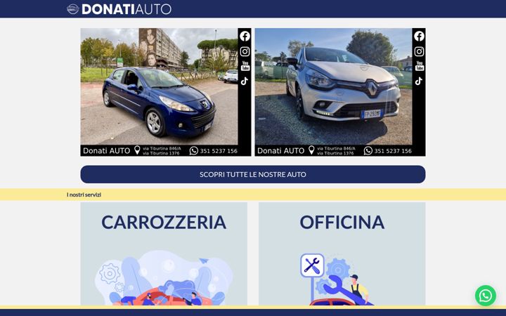 Snímek obrazovky donatiautoroma.it