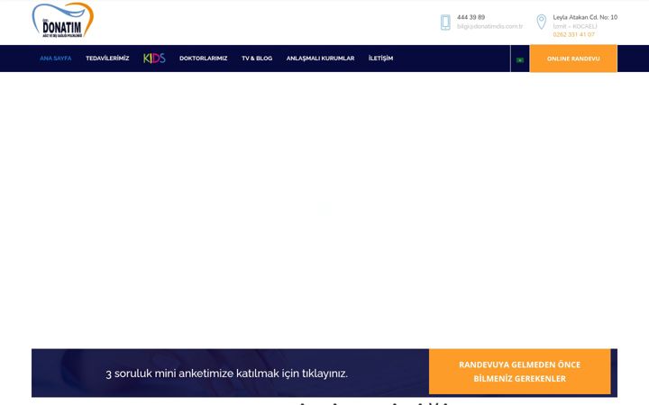 Екранна снимка на donatimdis.com.tr