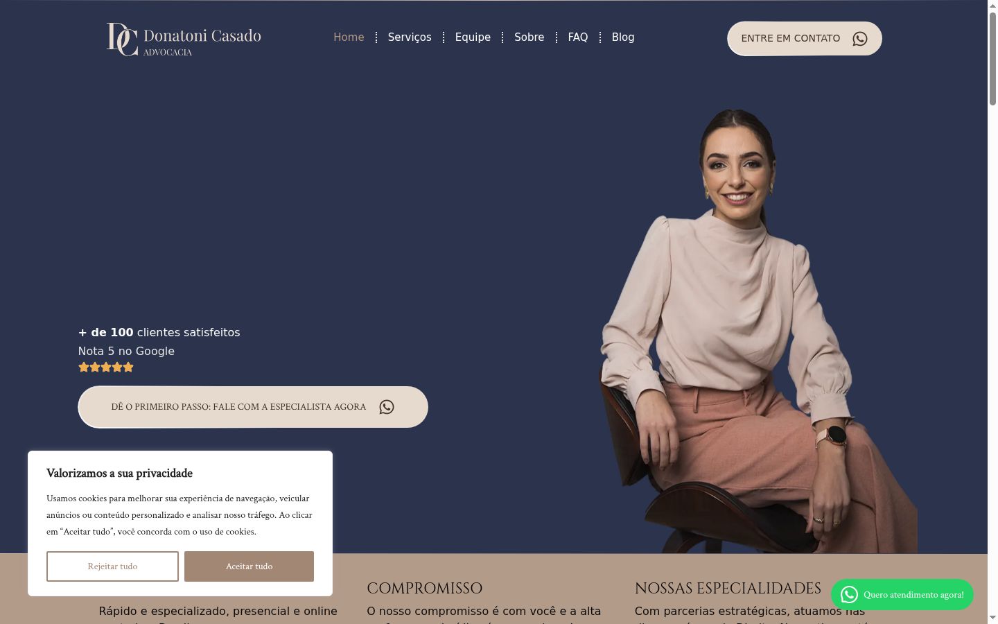 Capture d'écran de la bannière de consentement affichée avant toute interaction