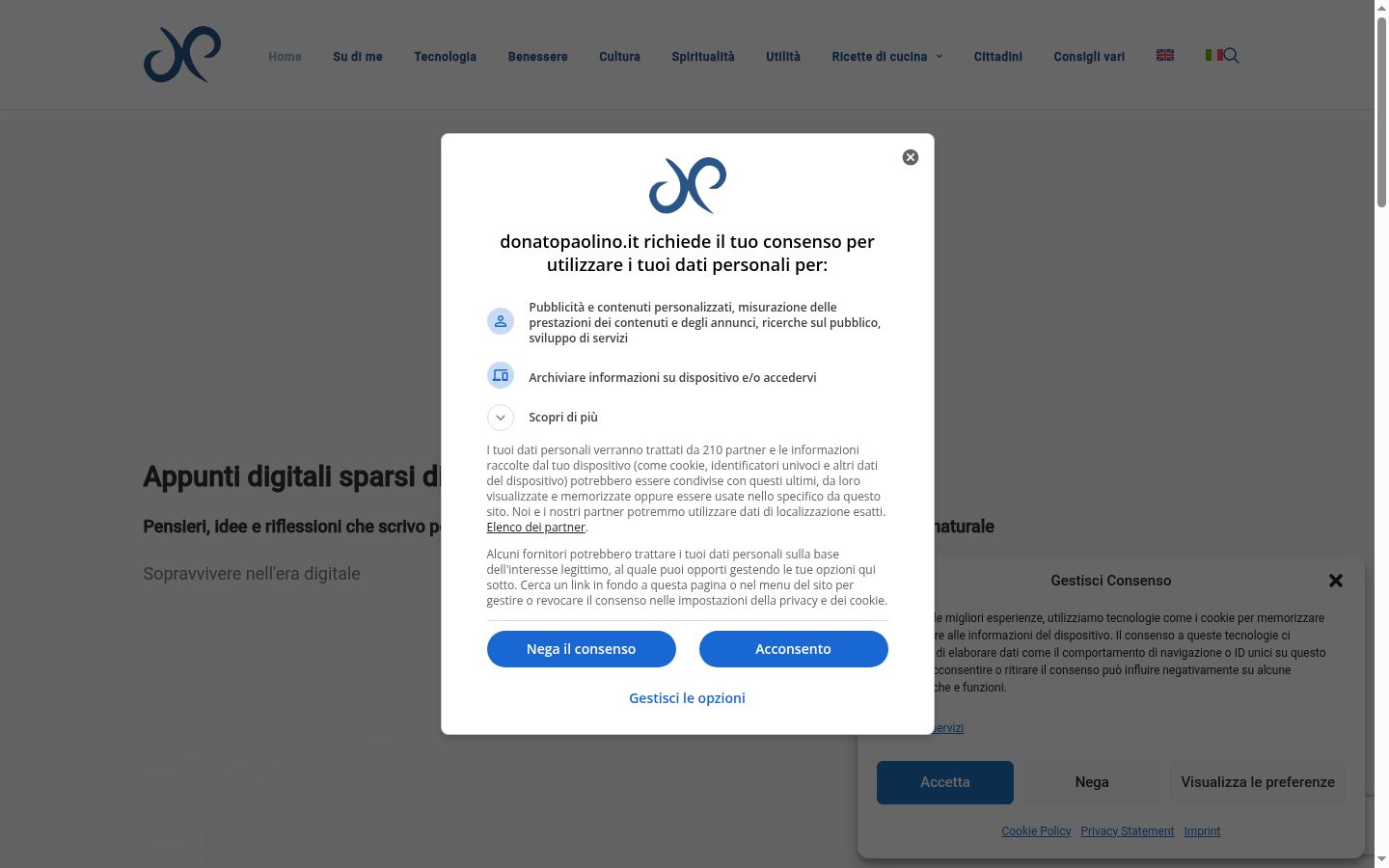 Zrzut ekranu banera zgody wyświetlanego przed jakąkolwiek interakcją