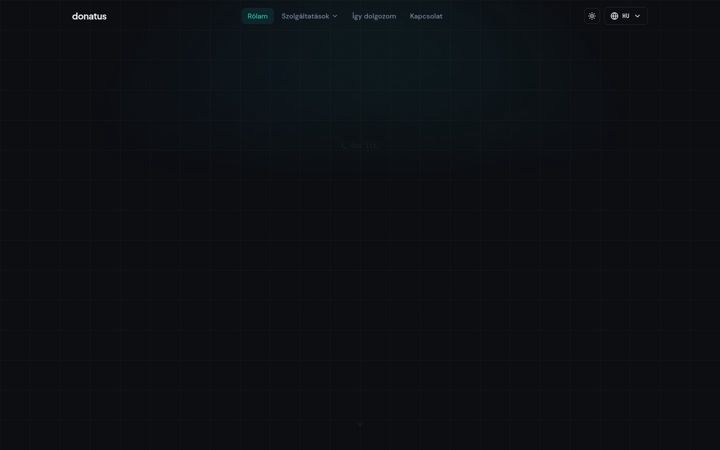 Screenshot of donatus.hu