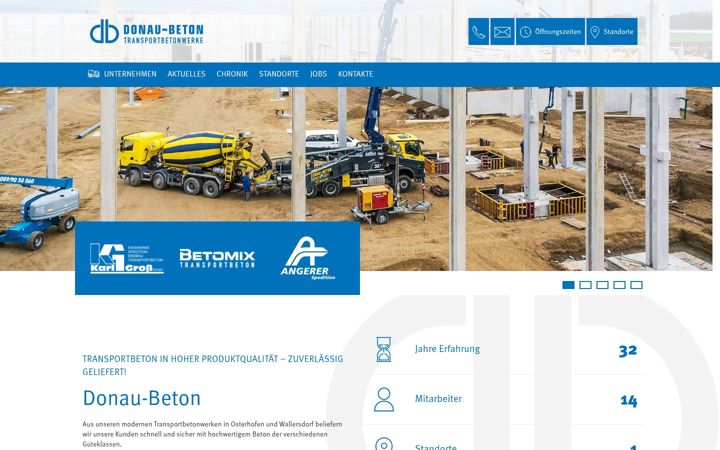 Screenshot του donau-beton.de
