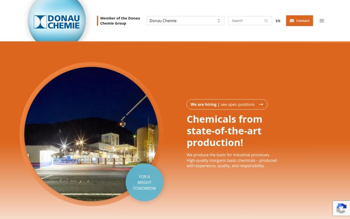 Screenshot of donau-chemie.com