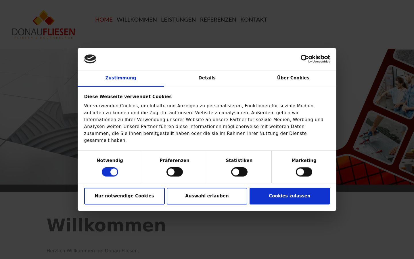 Ekraanipilt nõusolekubännerist, mida näidati enne mis tahes suhtlust