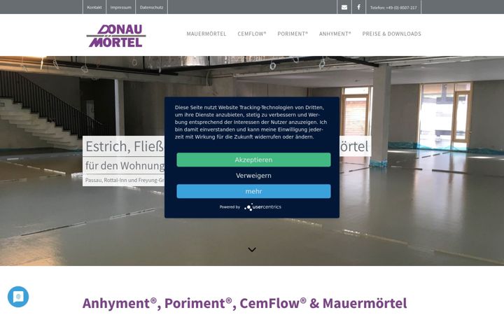 Skærmbillede af donau-moertel.de