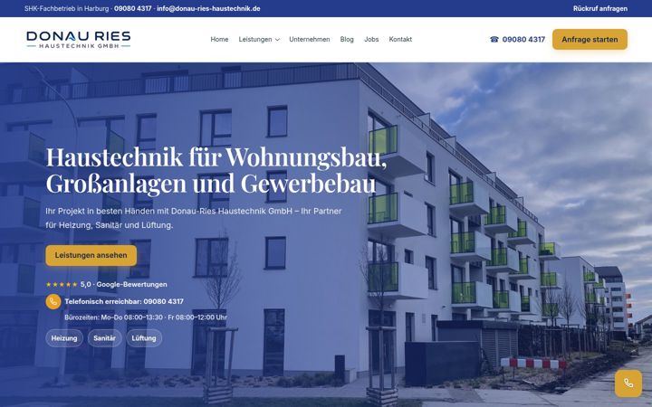 Skærmbillede af donau-ries-haustechnik.de