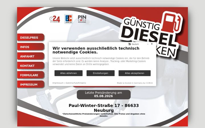 Screenshot of donau-transport.de