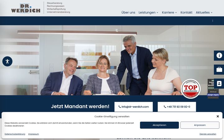 Skærmbillede af donau-treuhand.de