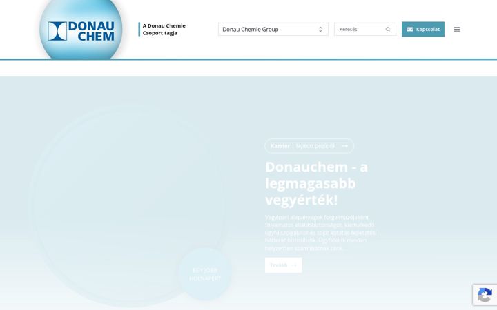 Screenshot of donauchem.hu