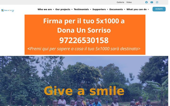 Screenshot of donaunsorriso.org