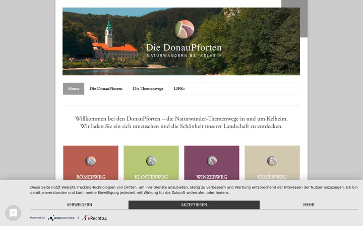 Screenshot of donaupforten.de