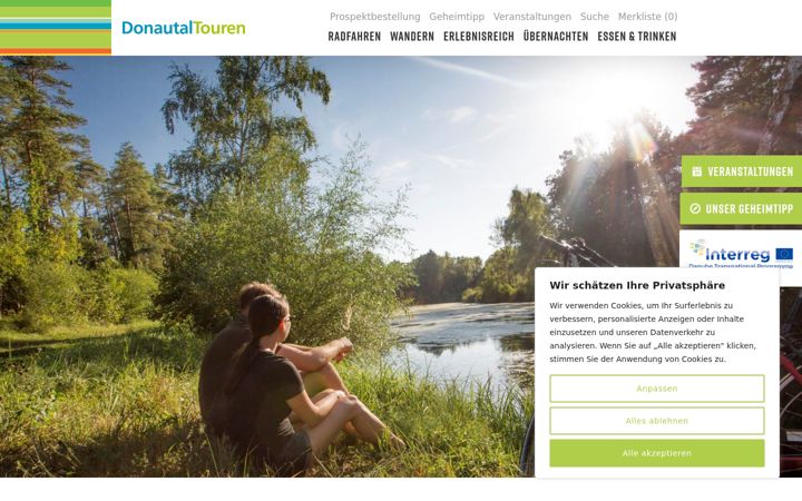 Screenshot of donautal-touren.de