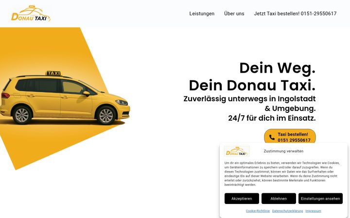 Screenshot of donautaxi.de