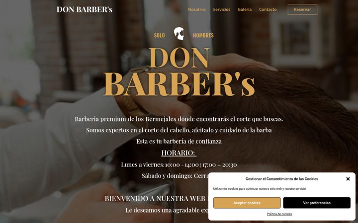 Screenshot of donbarbers.com