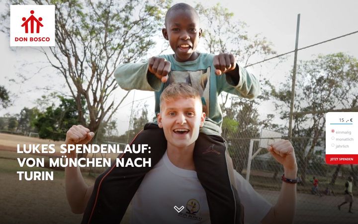 Screenshot of donbosco-spendenlauf.de