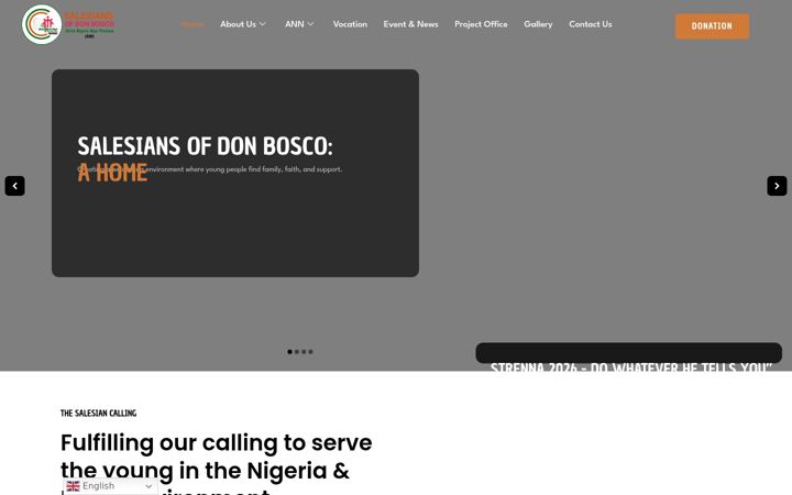 Ekrano kopija donboscoann.org