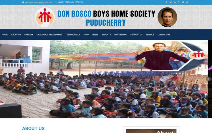 Screenshot of donboscoboyshome.com