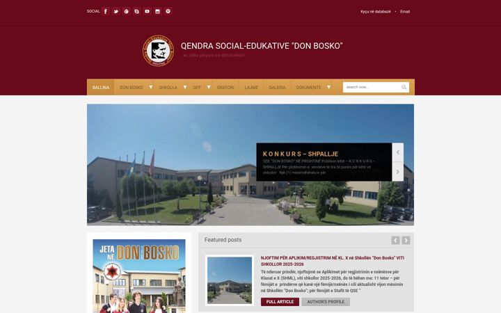 Screenshot of donbosko-kosova.com
