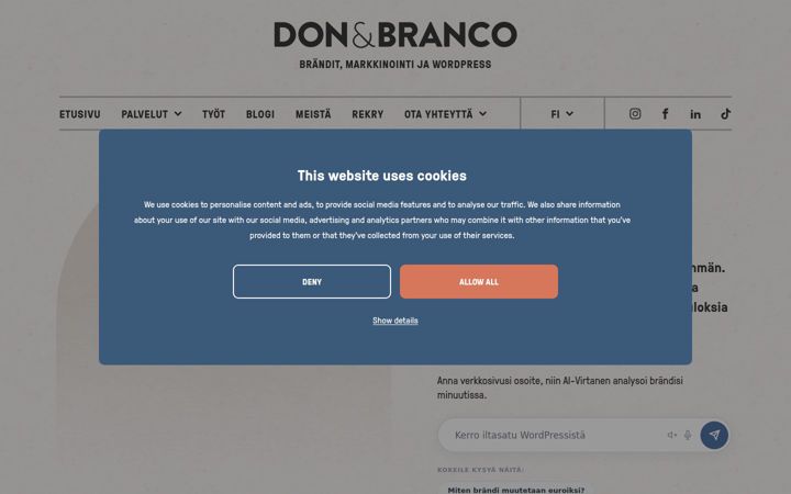 Screenshot di donbranco.fi
