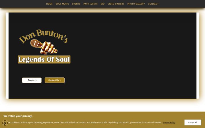 Screenshot of donburtonslegendsofsoul.com