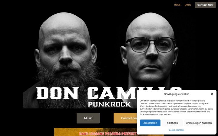 Ekrānuzņēmums no doncamillo-punkrock.de