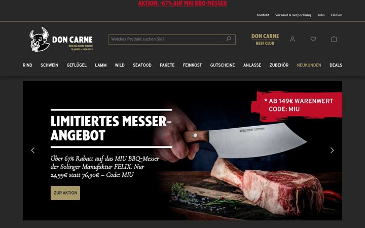 Screenshot of doncarne.de