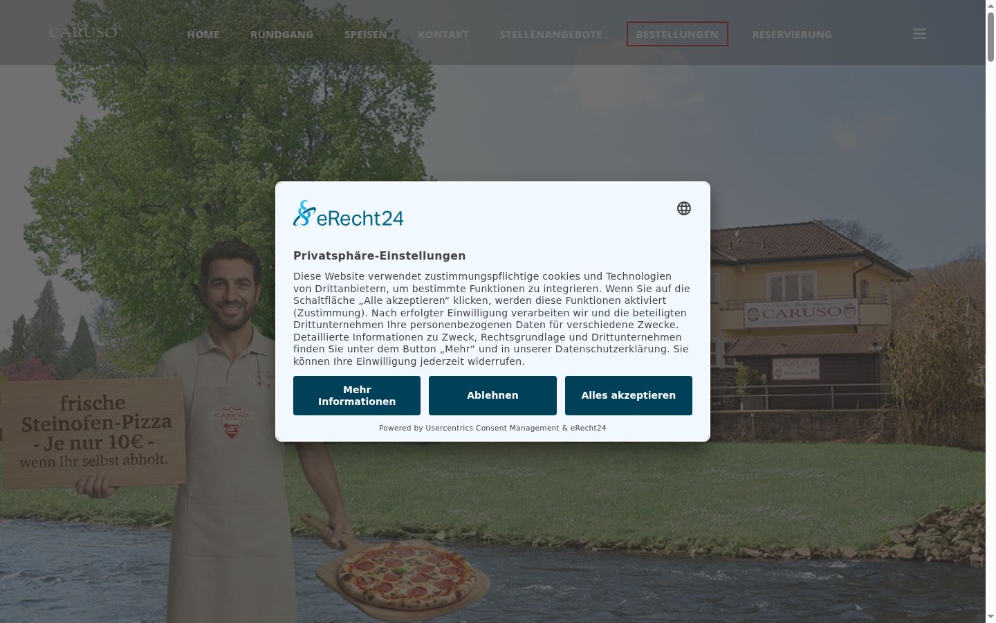 Sutikimo reklamjuostės, rodytos prieš bet kokią sąveiką, ekrano kopija