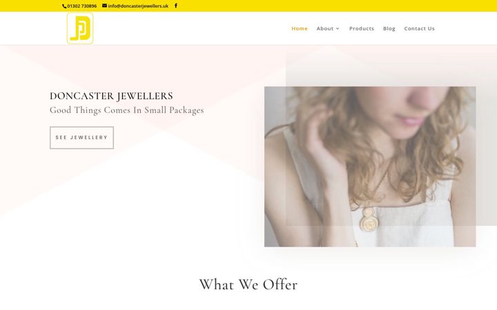 Snímek obrazovky doncasterjewellers.uk
