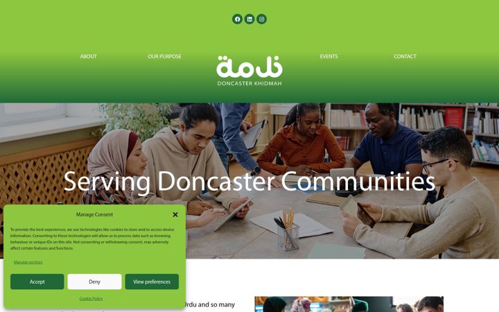 Snímek obrazovky doncasterkhidmah.org.uk