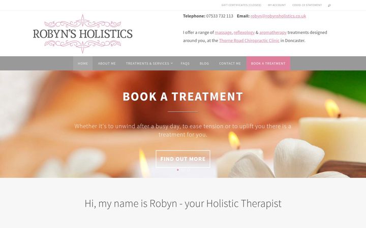 Screenshot of doncastermassage.co.uk
