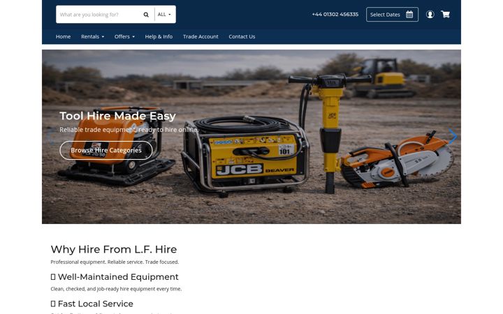 Screenshot of doncastertoolhire.co.uk