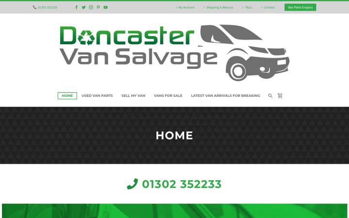 Screenshot of doncastervansalvage.co.uk