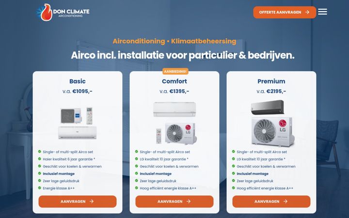 Captura de pantalla de donclimate.nl