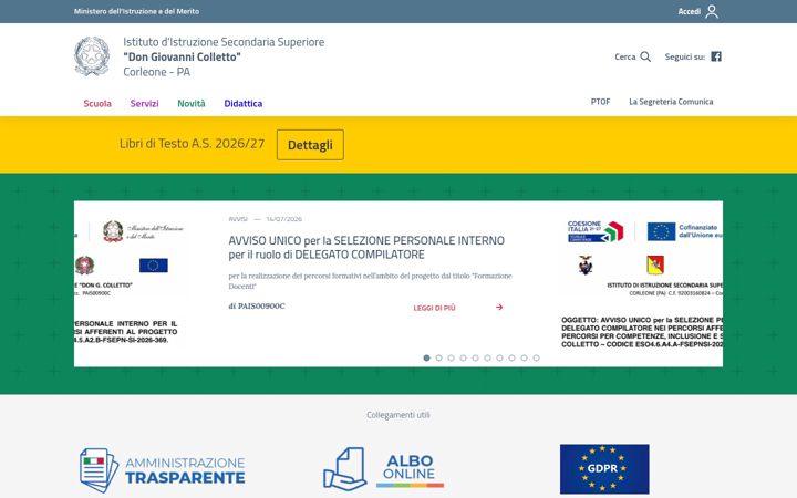 Screenshot του doncolletto.edu.it