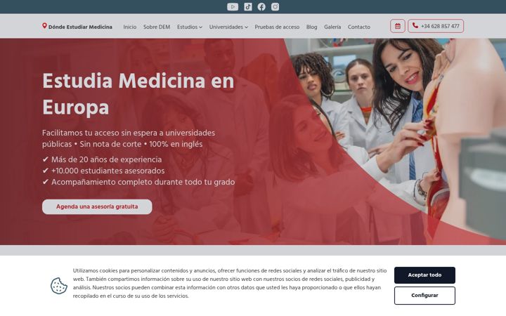 Screenshot of donde-estudiar-medicina.es