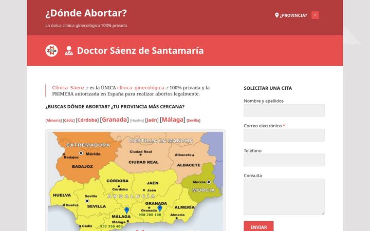 Screenshot of dondeabortar.com