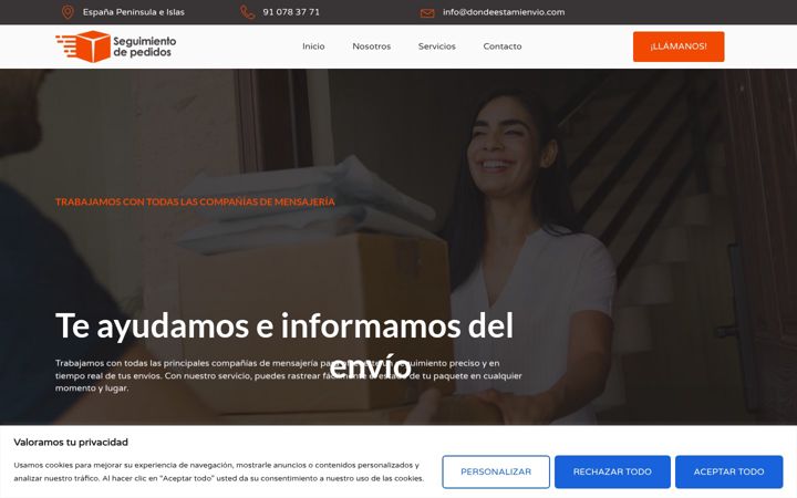 Screenshot of dondeestamienvio.com