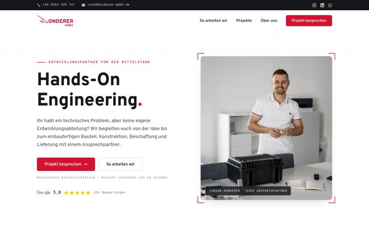 Screenshot of donderer-gmbh.de