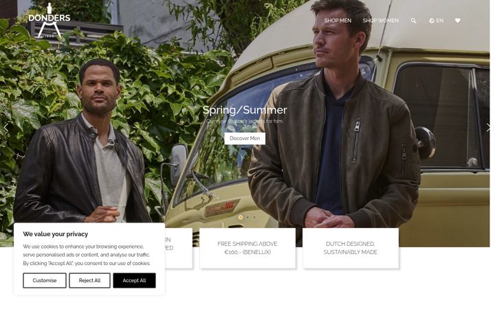 Screenshot of donders1860.com