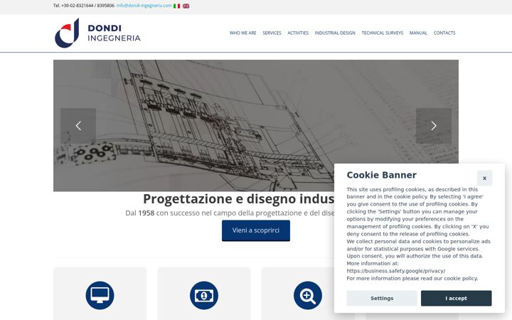 Screenshot of dondi-ingegneria.com