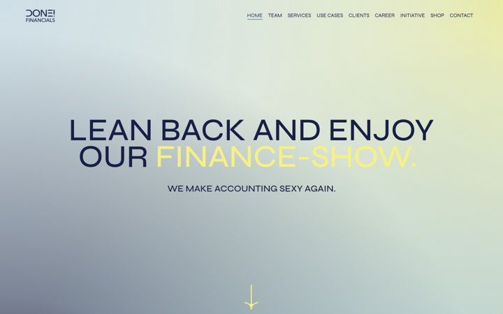 Screenshot of donefinancials.com