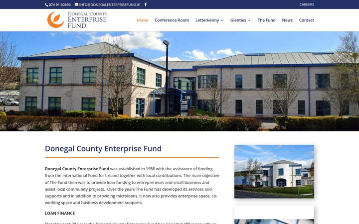 Screenshot ta' donegalenterprisefund.ie