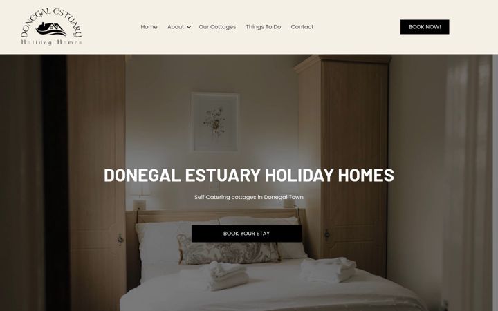 Screenshot of donegalestuaryholidayhomes.com