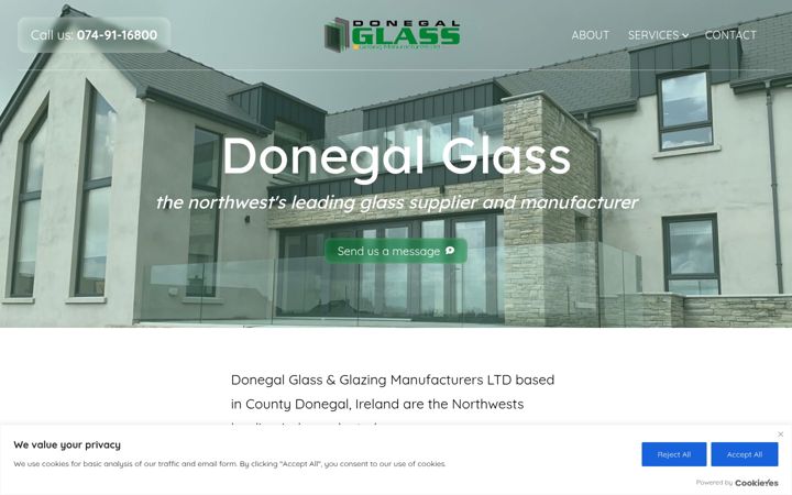 Snímek obrazovky donegalglass.net