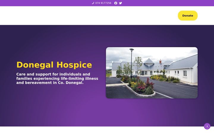 Screenshot ta' donegalhospice.ie