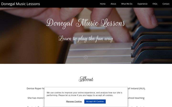 Screenshot of donegalmusiclessons.com