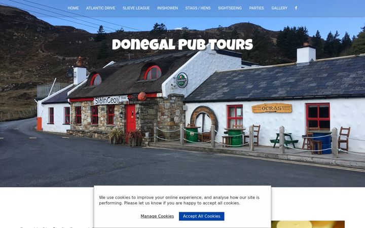 Screenshot of donegalpubtours.com